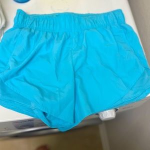 Blue running shorts
